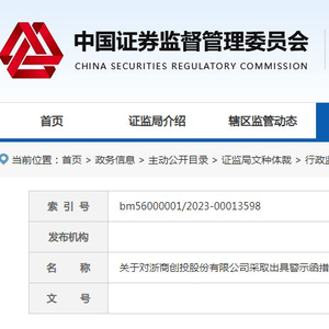 浙商創(chuàng)投及董事長(zhǎng)因“名股實(shí)債”等違規(guī)對(duì)外投資行為遭監(jiān)管警示